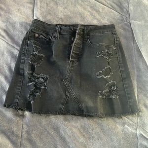 Black jean skirt